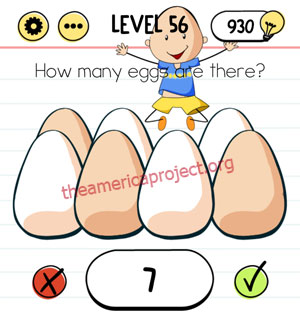 Brain Test Level 56 How many eggs are there in 2023