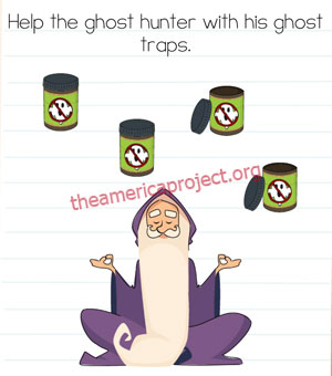Brain Test Level 188 Help the ghost hunter with his ghost traps Walkthrough  